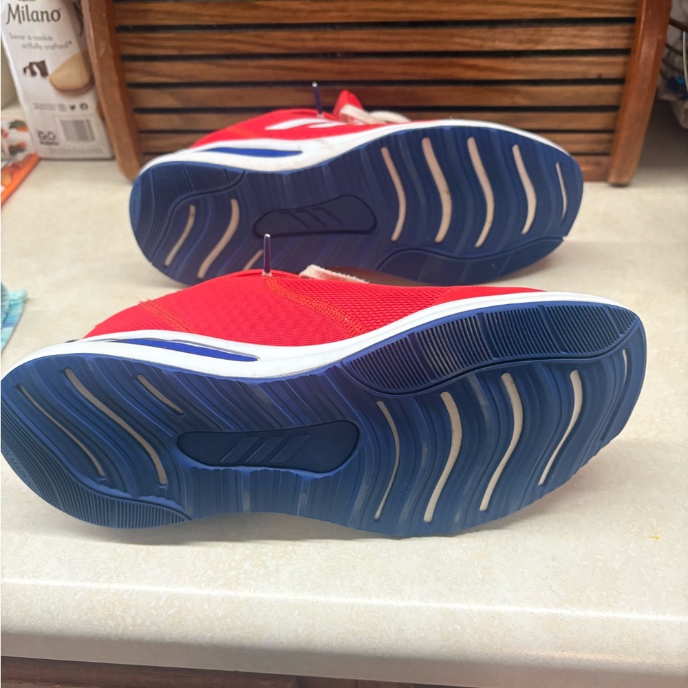 adidas Red and Blue Athletic Shoes